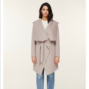 Soia & Kyo belted asymmetrical“Samia” coat - L